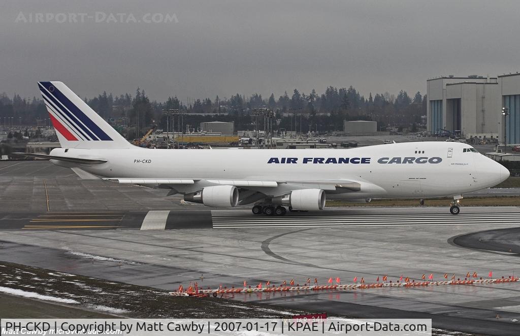 PH-CKD, 2008 Boeing 747-428F/ER/SCD C/N 35233, Taxi test at Paine Field