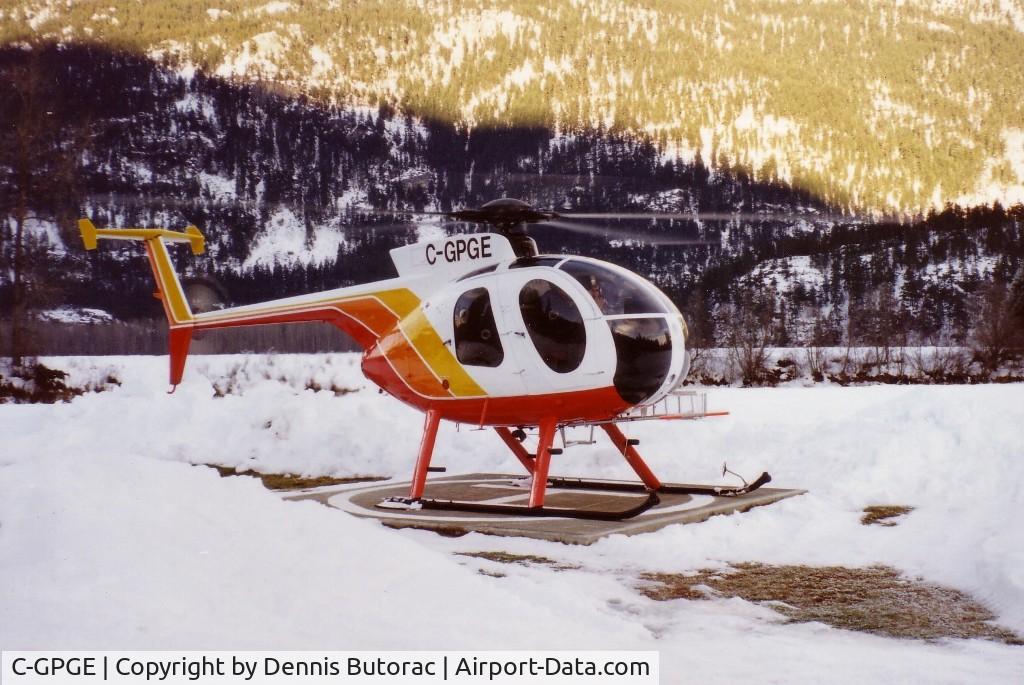 C-GPGE, 1977 Hughes 369D C/N 1160022D, Taken when it was owned by Pemberton Helicopters