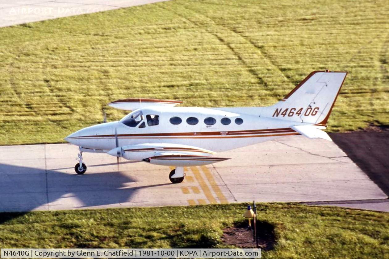 N4640G, 1976 Cessna 414 Chancellor C/N 414-0908, Photo taken for aircraft recognition training