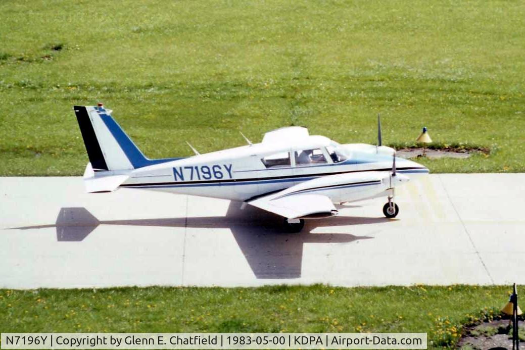 N7196Y, 1963 Piper PA-30 Twin Comanche C/N 30-220, Photo taken for aircraft recognition training