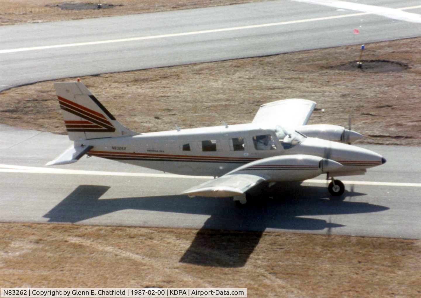 N83262, Piper PA-34-220T C/N 348133004, Photo taken for aircraft recognition training