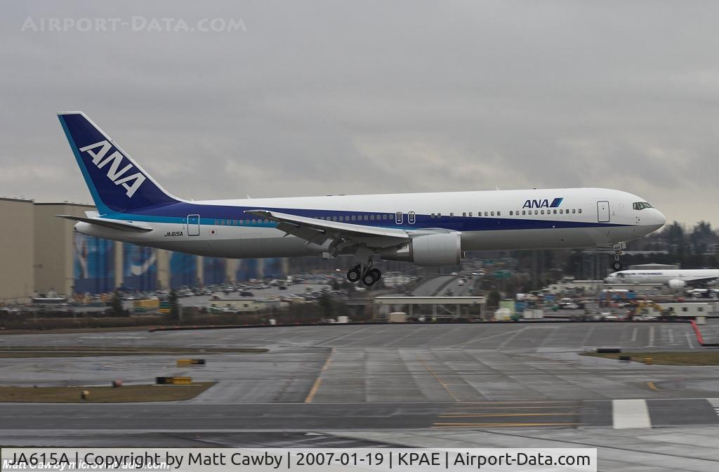 JA615A, 2007 Boeing 767-381/ER C/N 35877, First flight from Paine Field