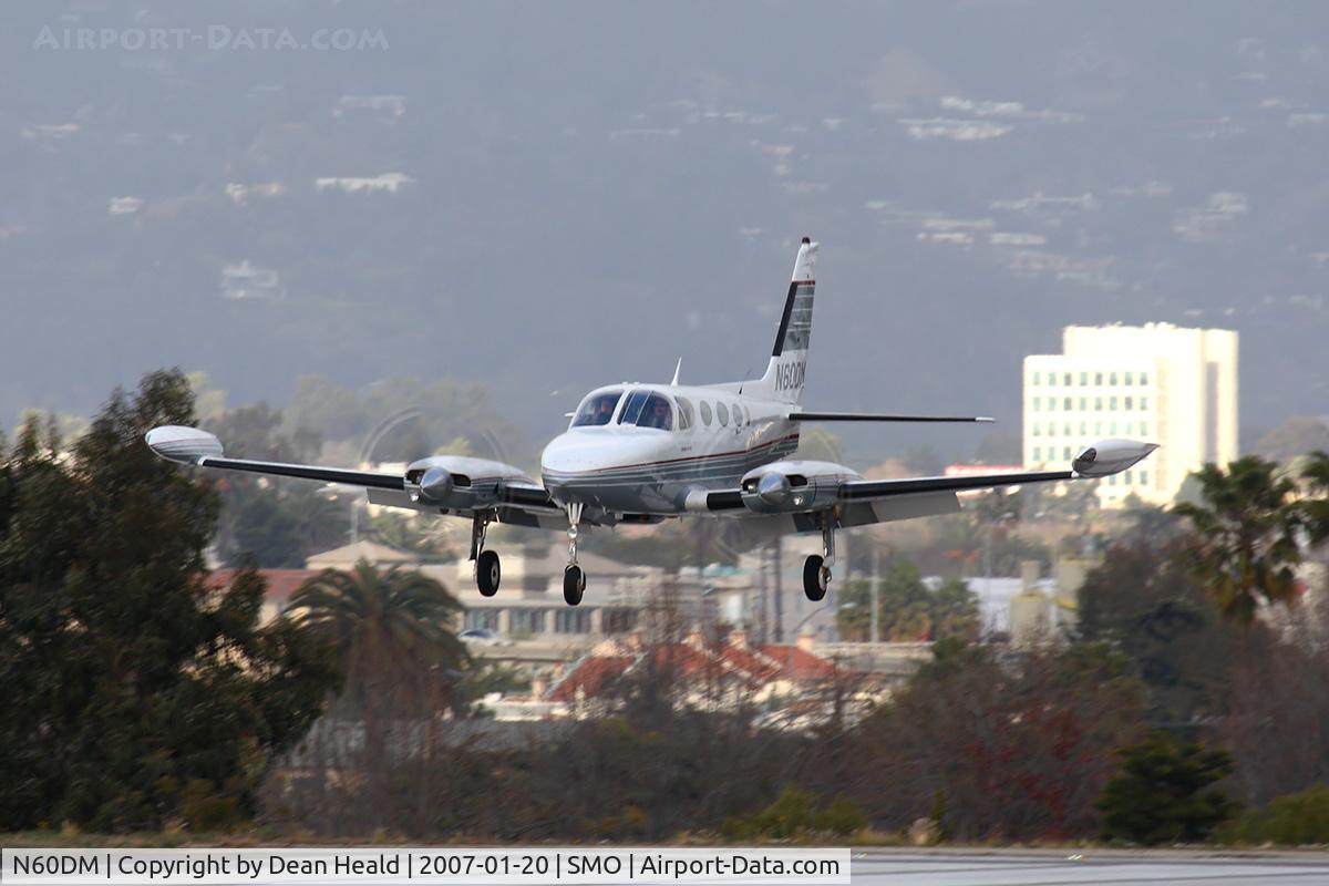 N60DM, 1979 Cessna 340A C/N 340A0711, DATOM Inc 1979 Cessna 340A N60DM over the numbers, landing RWY 21.