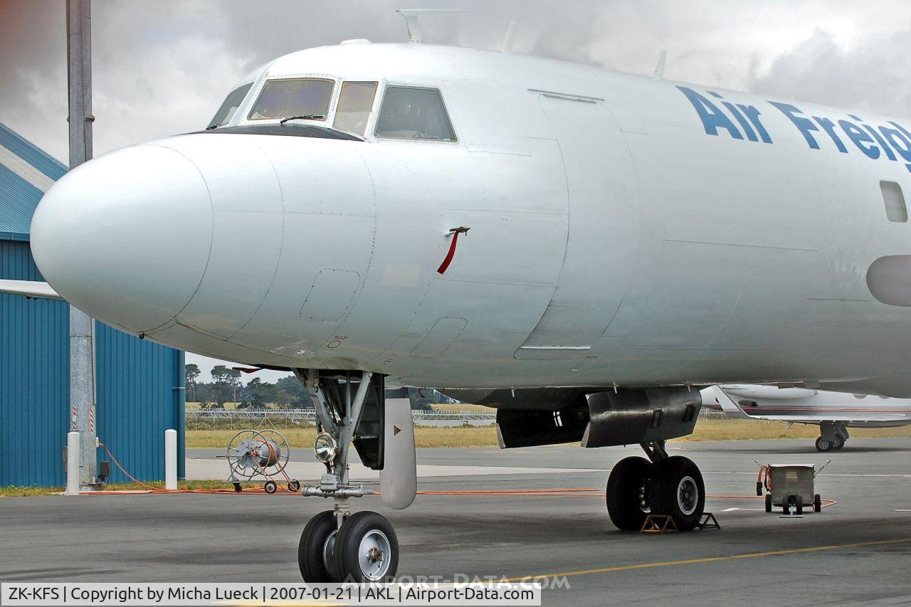 ZK-KFS, Convair VC-131F (R4Y-1) Samaritan C/N 277, This old lady is still busy flying freight services in NZ