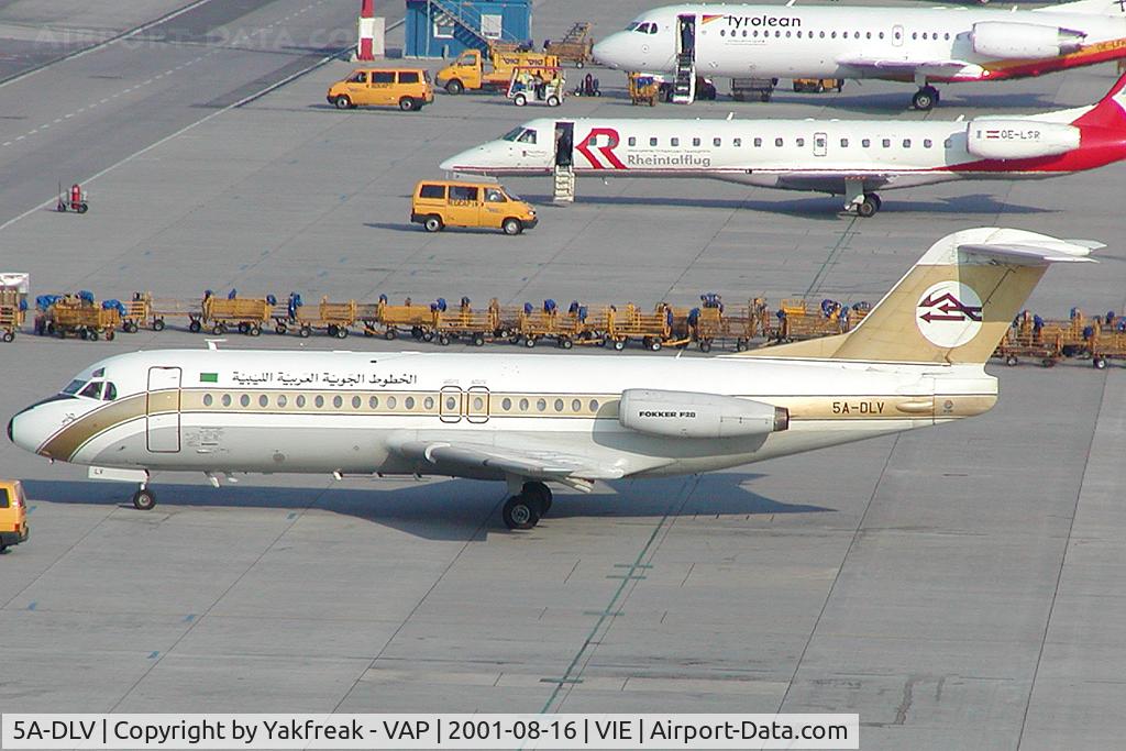 5A-DLV, 1983 Fokker F-28-4000 Fellowship C/N 11200, Libyan Arab Airlines Fokker 28