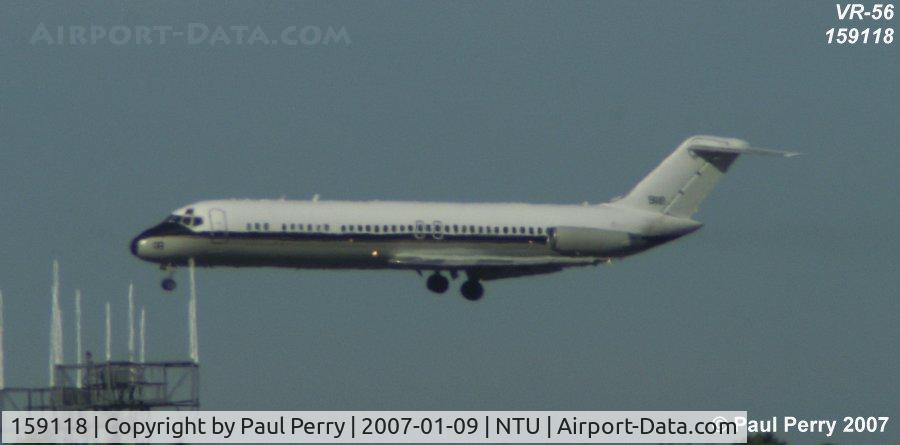 159118, 1973 McDonnell Douglas C-9B Skytrain II C/N 47585, Locally based, with Squardon VR-56, getting in some touch-and-gos with the Hornets