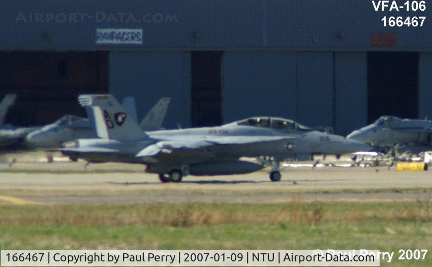 166467, Boeing F/A-18F Super Hornet C/N F102, Taxiing near the flightline, prepping for a training sortie