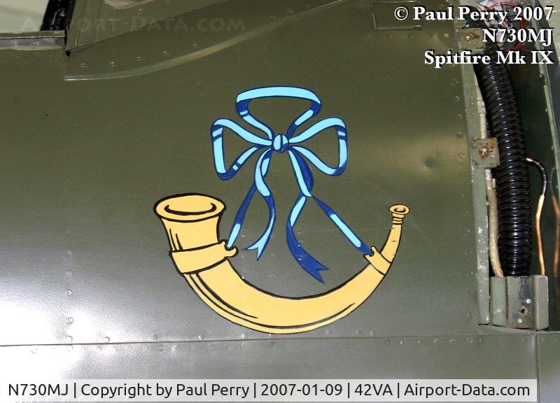 N730MJ, 1943 Supermarine 361 Spitfire HF.IXe C/N CBAF.7243, Makes you curious as to the lineage of this art