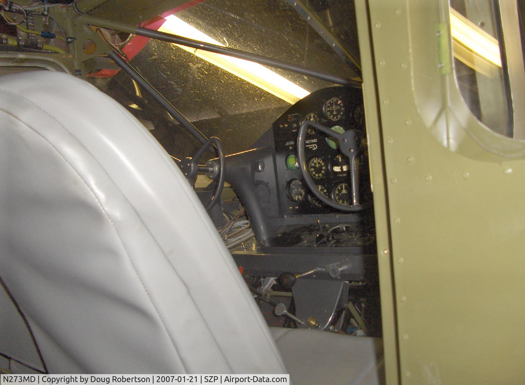 N273MD, 2008 Dickenson Howard DGA-21 (Replicate) C/N 001, Dickenson Howard DGA-21 'FLYING D', cabin & unfinished panel, dual controls