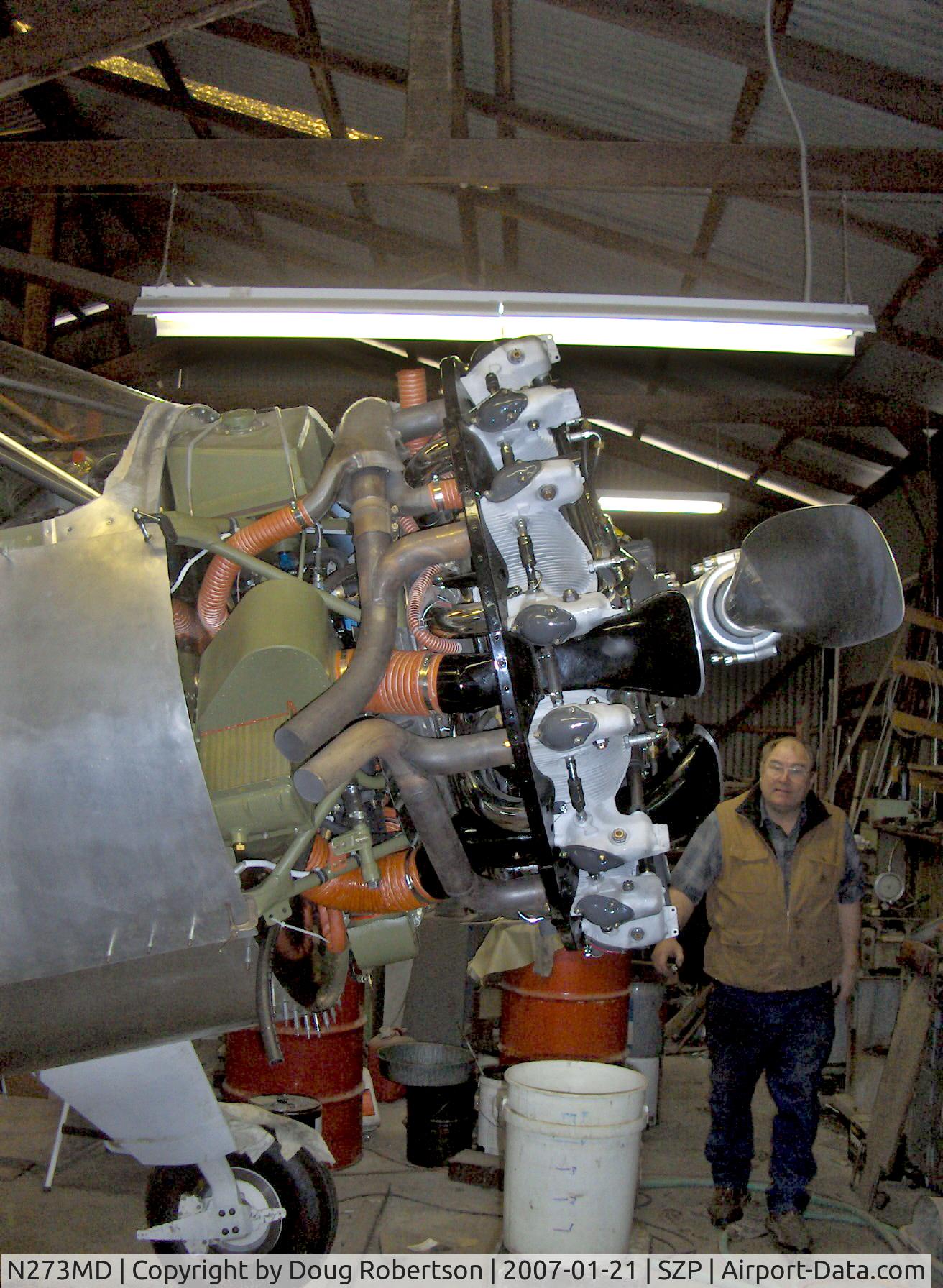 N273MD, 2008 Dickenson Howard DGA-21 (Replicate) C/N 001, Dickenson Howard DGA-21, P&W R-1340-57 Wasp 600 Hp engine and accessories plumbed, designer & builder