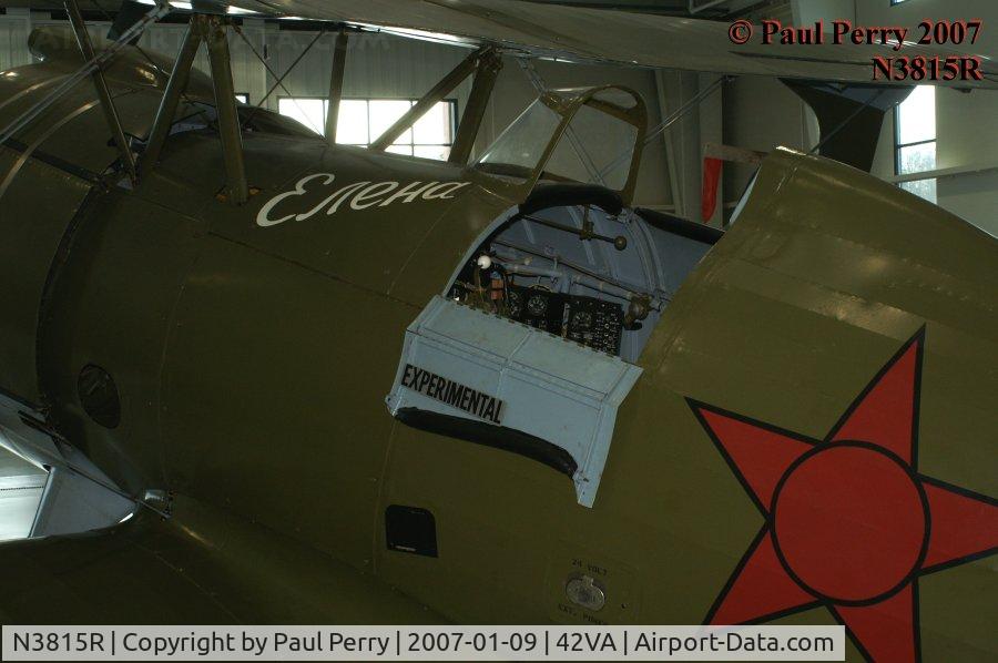 N3815R, 1938 Polikarpov I-15 BIS C/N 3994, Red Seven, with the name 