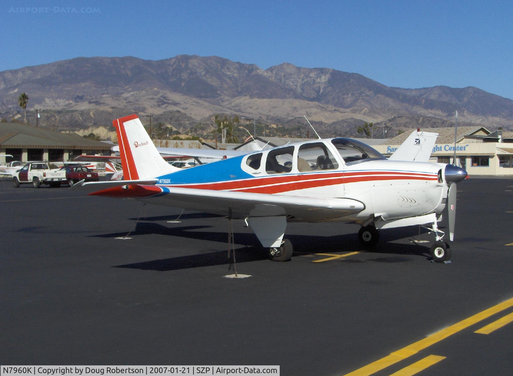 N7960K, 1964 Beech 35-B33 Debonair C/N CD-774, 1964 Beech 35 B33 DEBONAIR, Continental IO-470-K 225 Hp