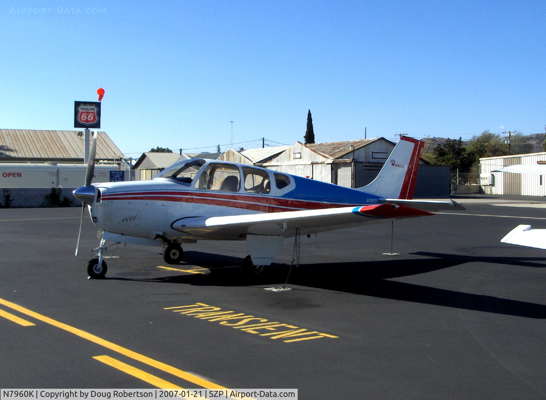 N7960K, 1964 Beech 35-B33 Debonair C/N CD-774, 1964 Beech 35 B33 DEBONAIR, Continental IO-470-K 225 Hp