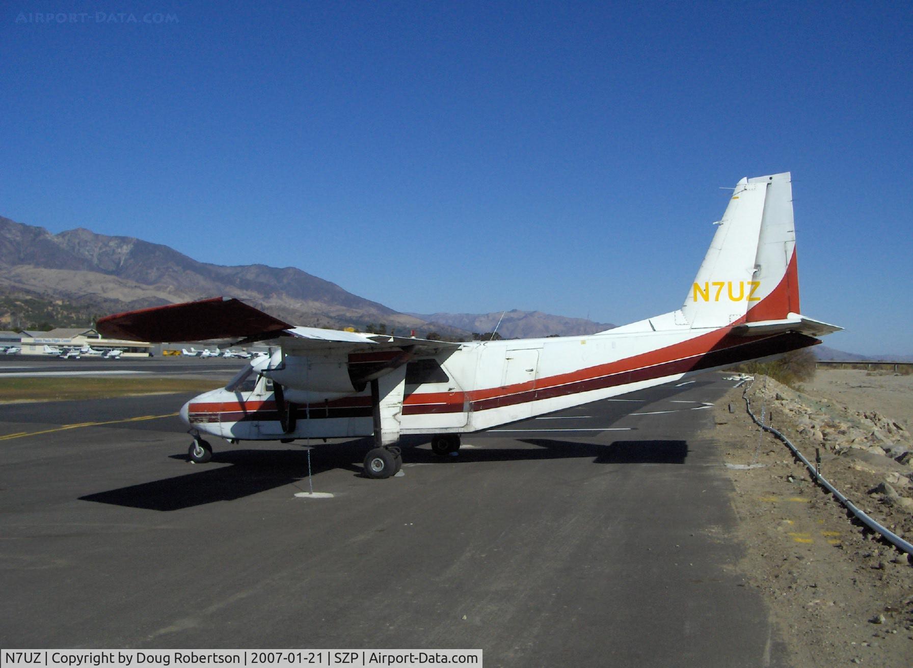 N7UZ, 1971 Britten-Norman BN-2A-27 Islander C/N C/N 0183, Britten-Norman BN-2A-27 ISLANDER, two Lycoming O-540-E4C5 260 Hp