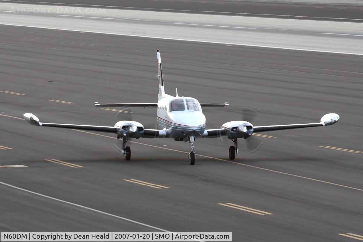 N60DM, 1979 Cessna 340A C/N 340A0711, DATOM Inc 1979 Cessna 340A N60DM taxiing after landing on RWY 21.