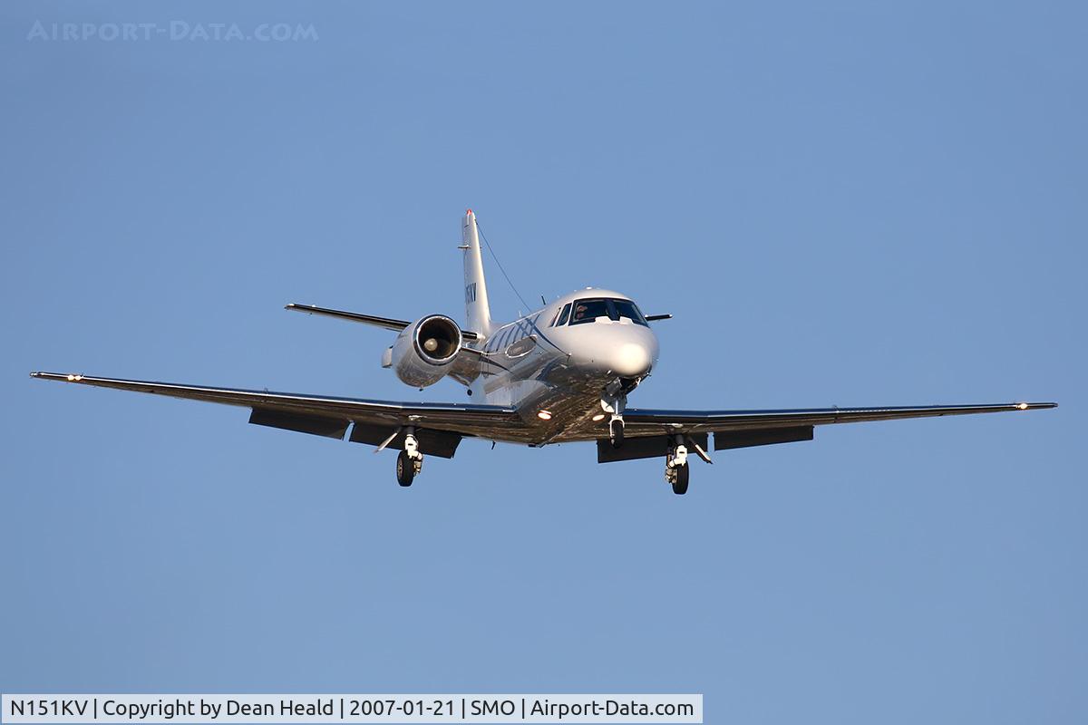 N151KV, 2003 Cessna 560XL Citation Excel C/N 560-5320, 2003 Cessna 560XL Citation Excel N151KV, owned by Guthy-Renker Corporation, on short-final to RWY 21.