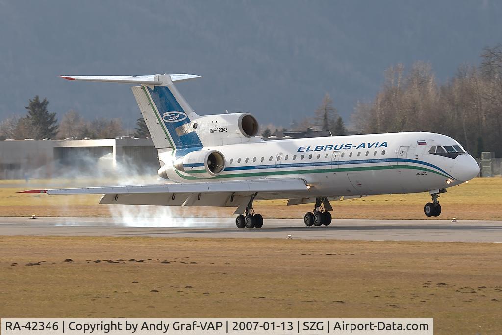 RA-42346, 1987 Yakovlev Yak-42D C/N 4520423708311, Elbrus Avia Yak42
