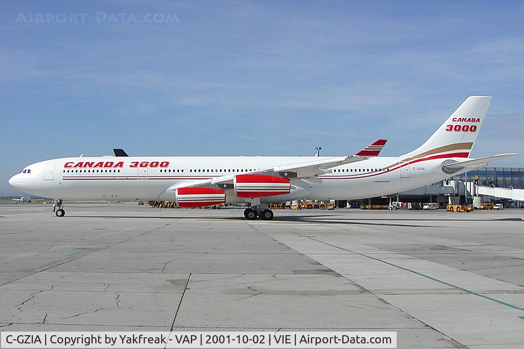 C-GZIA, 2001 Airbus A340-313 C/N 395, Canada 3000 Airbus 340-300