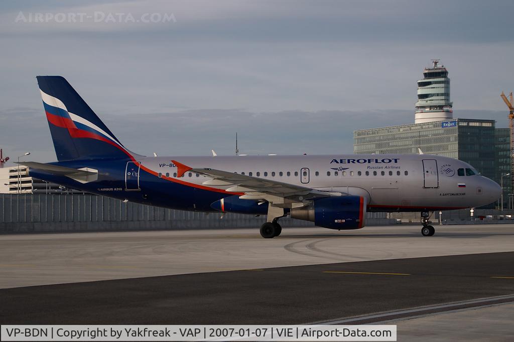 VP-BDN, 2003 Airbus A319-111 C/N 2072, Aeroflot Airbus 319