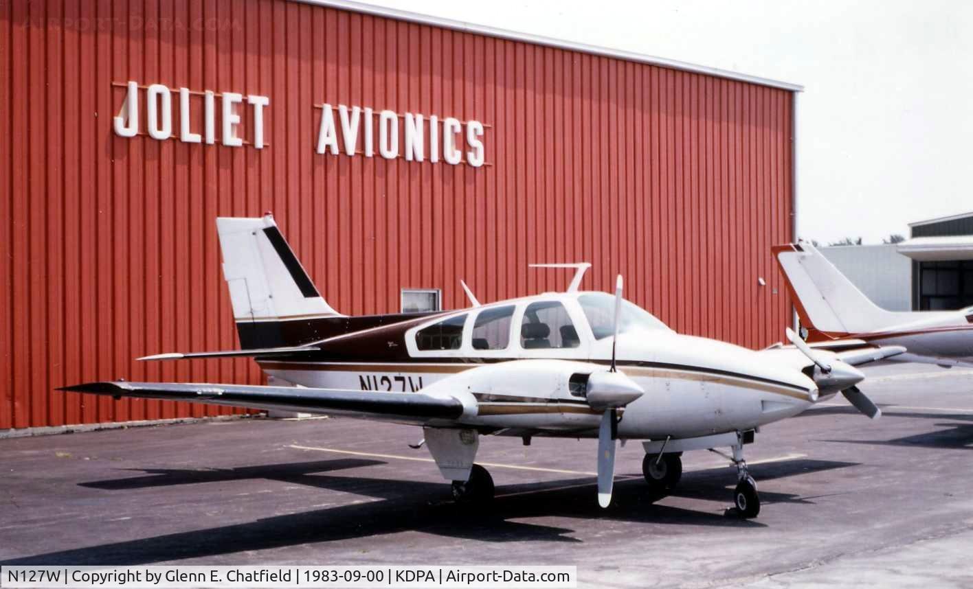 N127W, 1969 Beech 95-B55 (T42A) Baron C/N TC-1274, Photo taken for aircraft recognition training