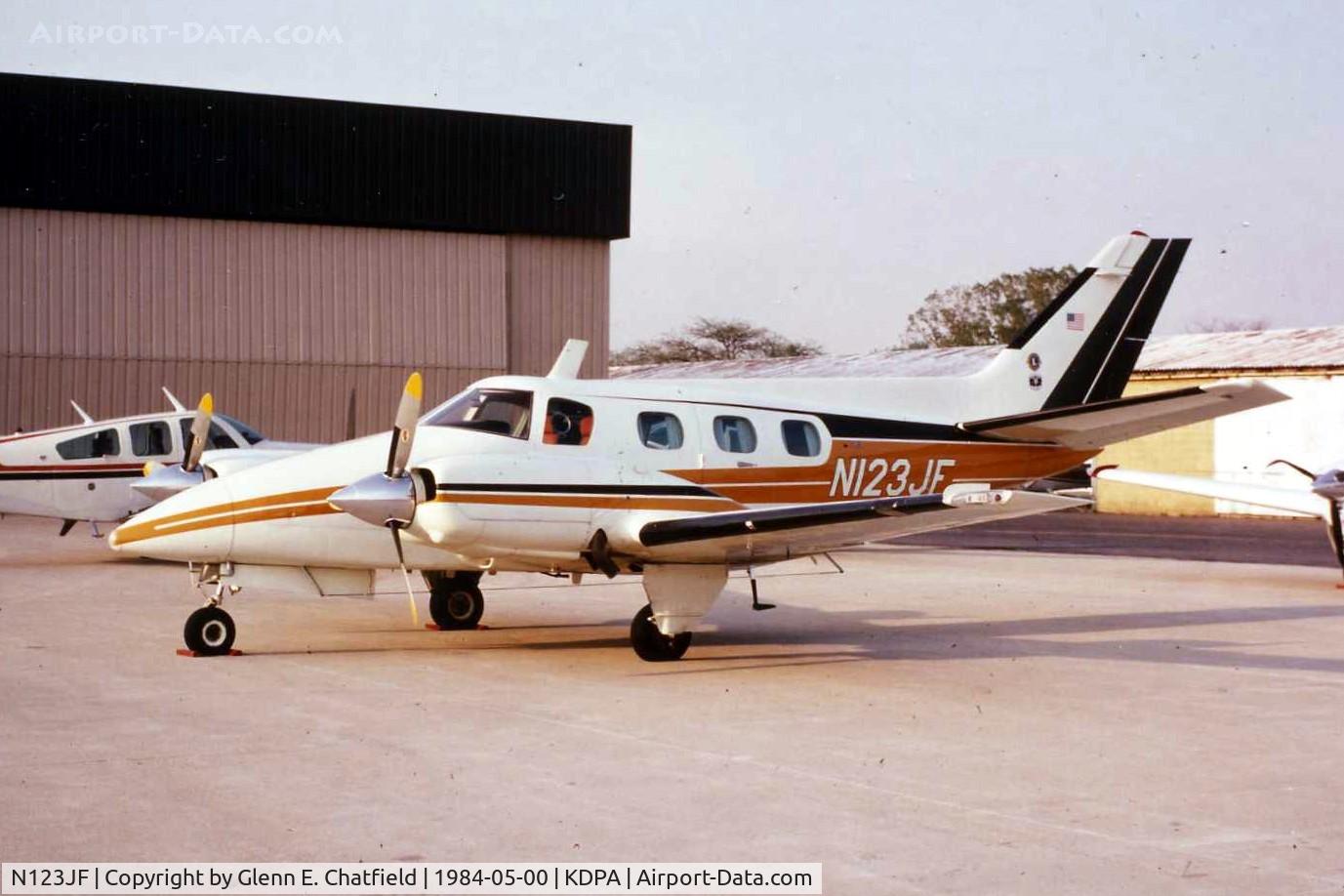 N123JF, 1974 Beech B-60 Duke C/N P-284, Photo taken for aircraft recognition training