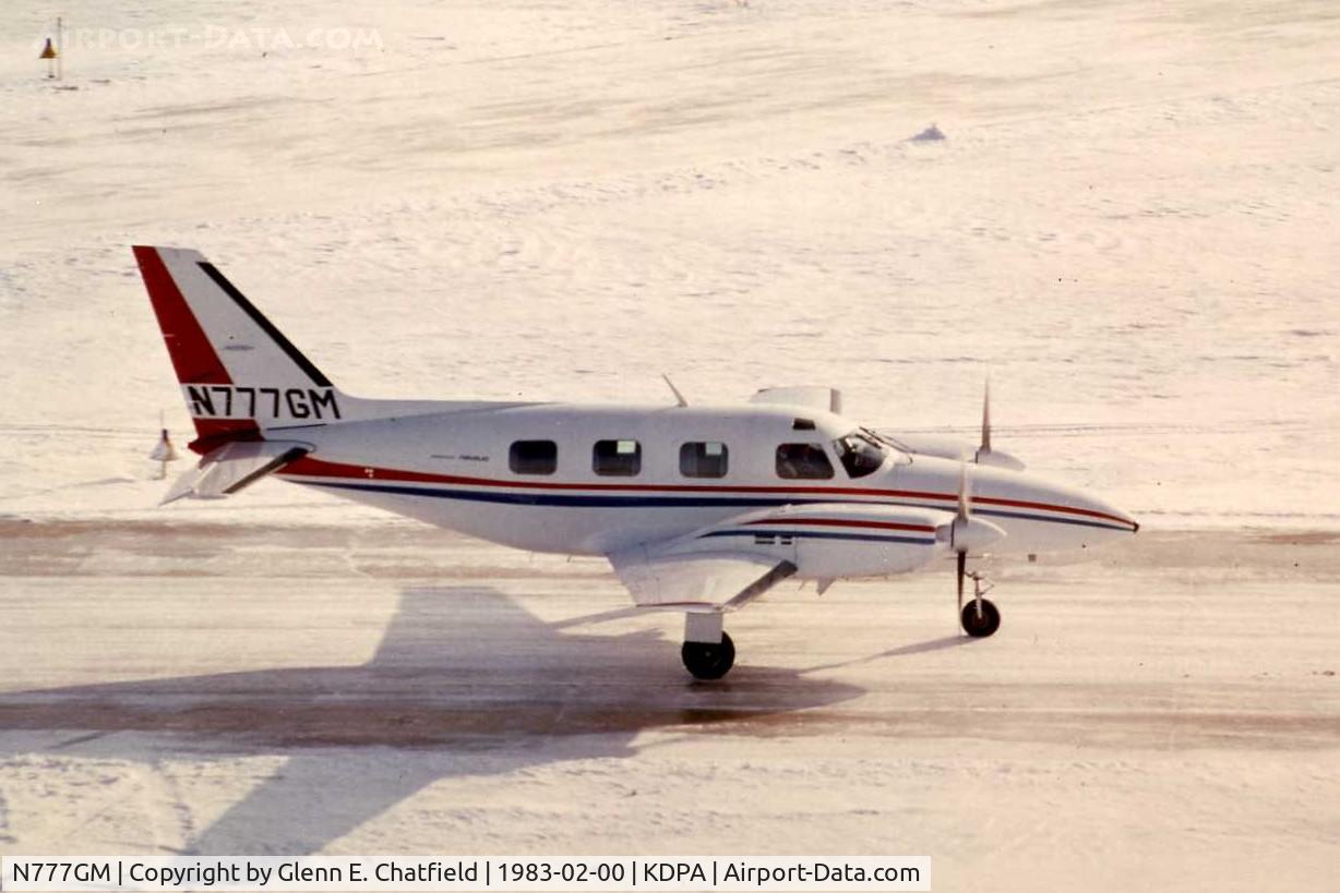 N777GM, 1975 Piper PA-31P Navajo Navajo C/N 31P-7530022, Photo taken for aircraft recognition training