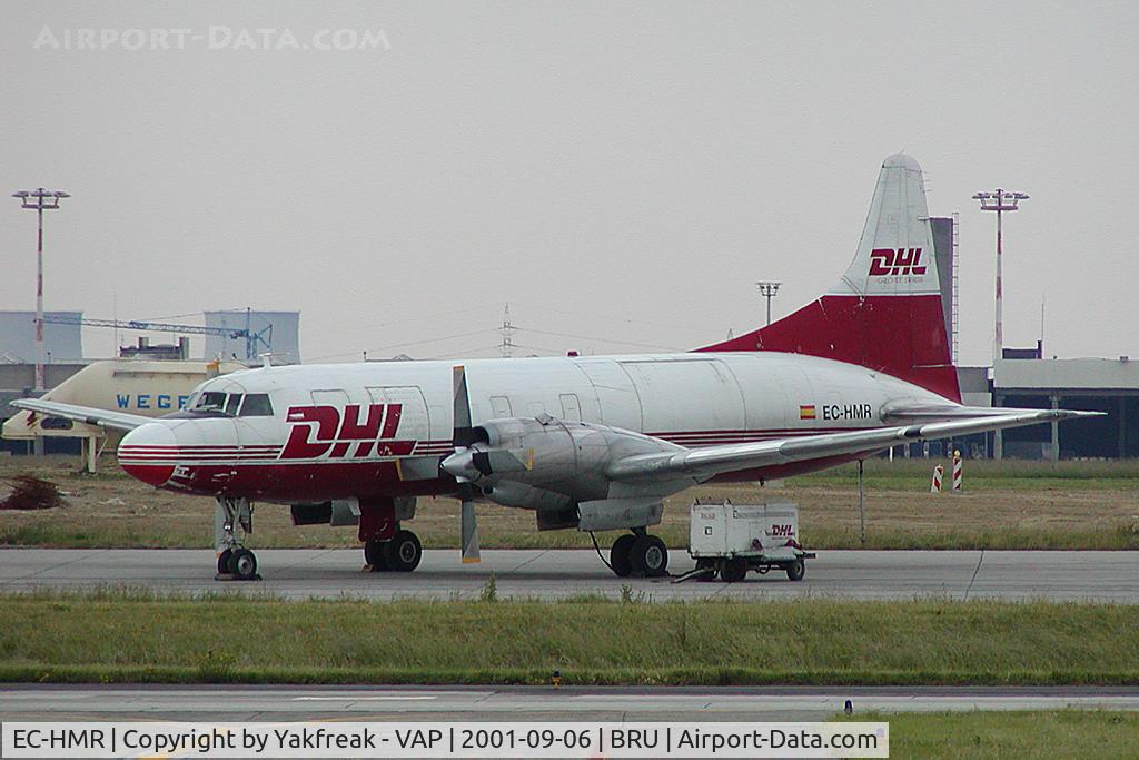 EC-HMR, 1953 Convair 580(F) C/N 068/122, Swiftair Convair 580 in DHL colors