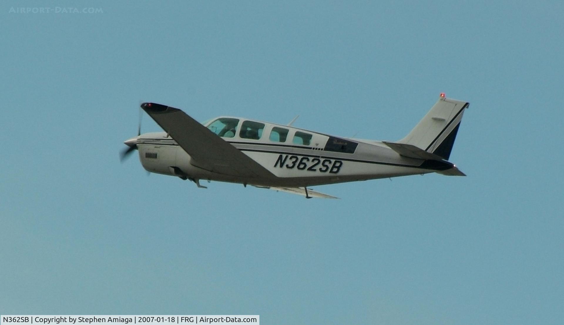 N362SB, 1981 Beech A36 Bonanza 36 C/N E-1848, Departing 19