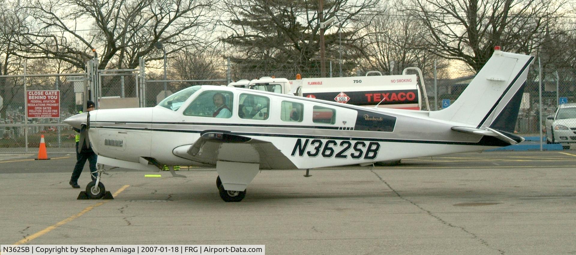N362SB, 1981 Beech A36 Bonanza 36 C/N E-1848, Arriving Sheltaire Terminal