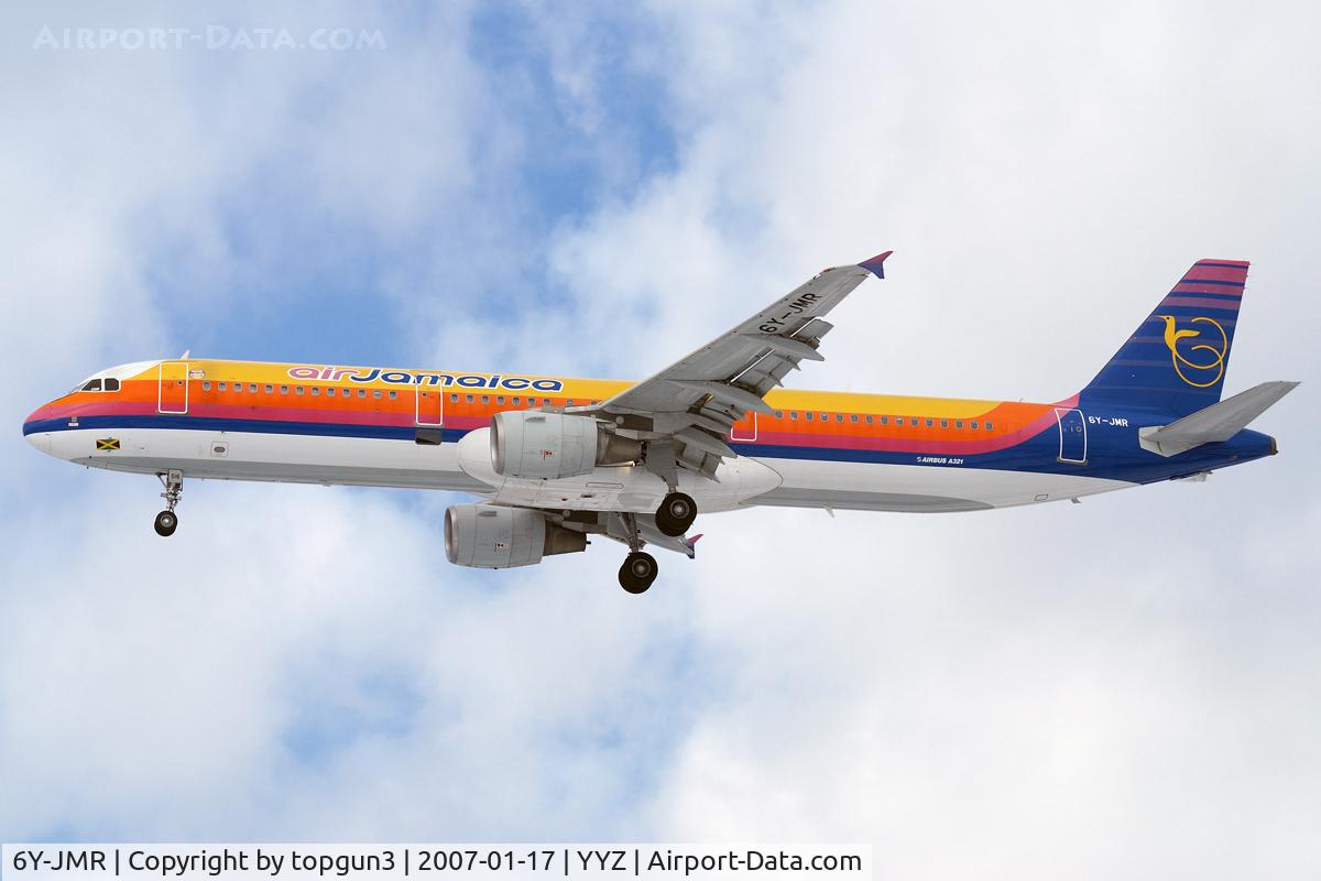 6Y-JMR, 2003 Airbus A321-211 C/N 1905, Short final for RWY24R.