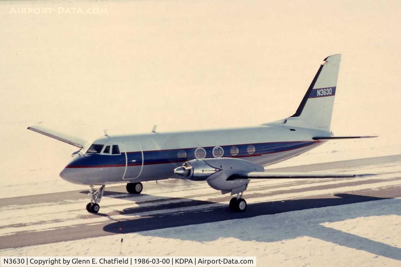 N3630, 1963 Grumman G-159 Gulfstream 1 C/N 111, Photo taken for aircraft recognition training