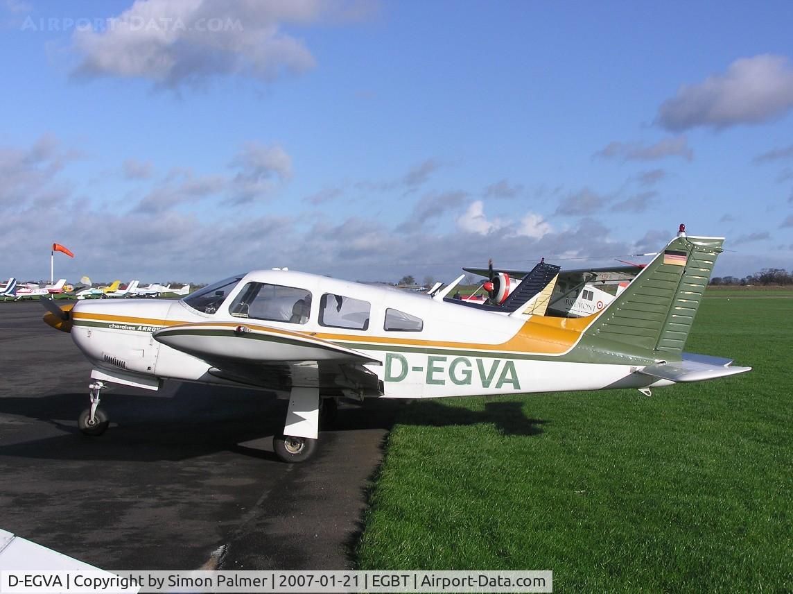 D-EGVA, 1976 Piper PA-28R-200 Cherokee Arrow II C/N 28R-7635229, Cherokee Arrow at Turweston airfield