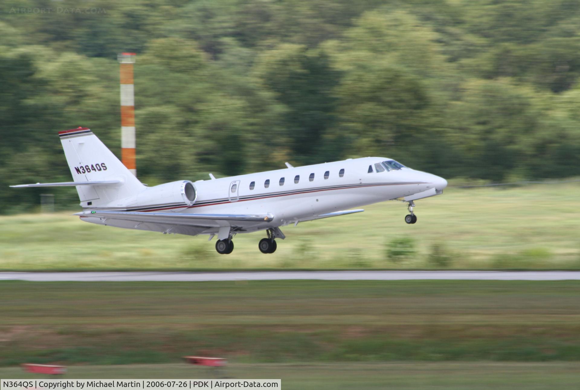 N364QS, 2006 Cessna 680 Citation Sovereign C/N 680-0062, Taking off from Runway 20L