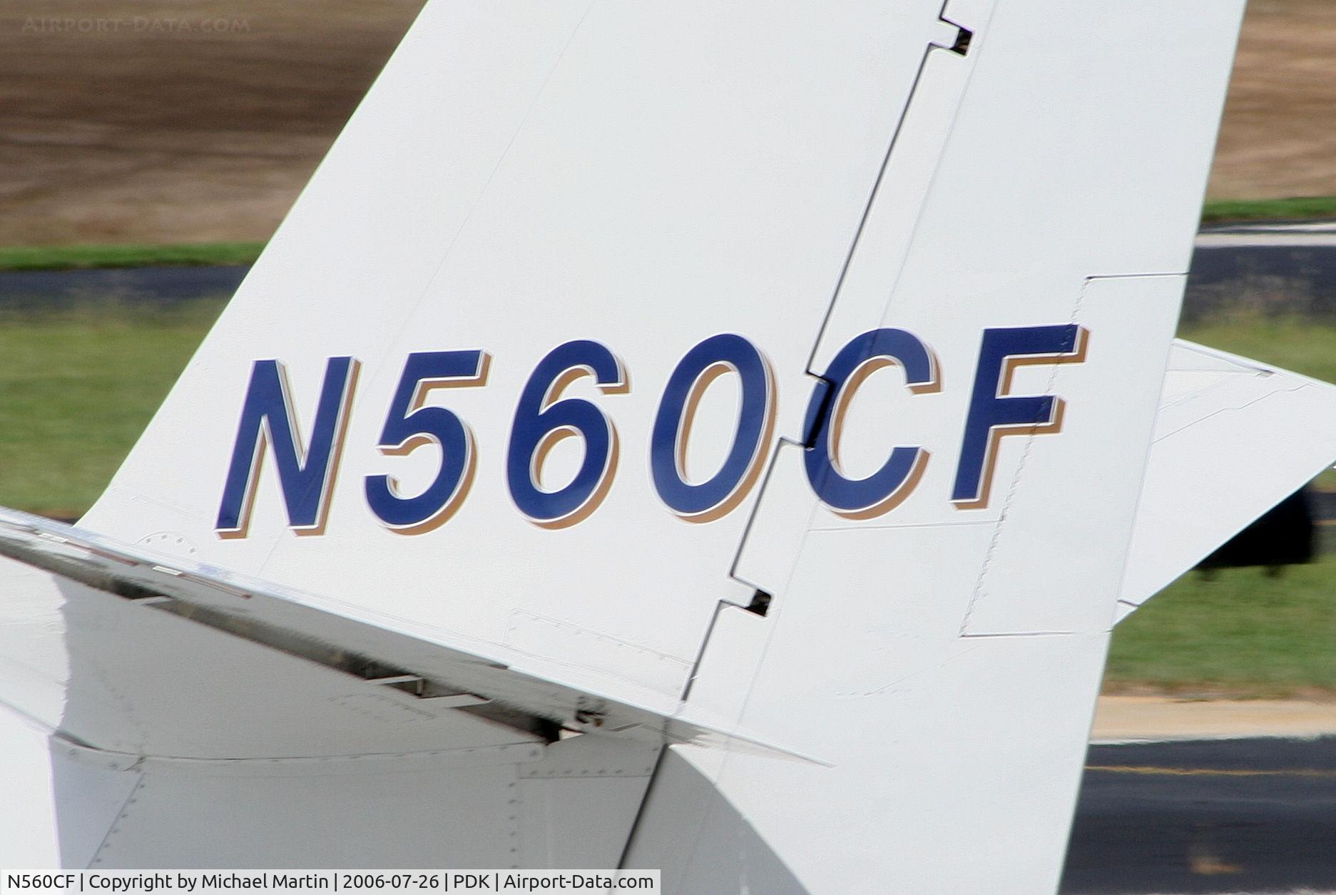 N560CF, 1990 Cessna 560 Citation V C/N 560-0040, Tail Numbers