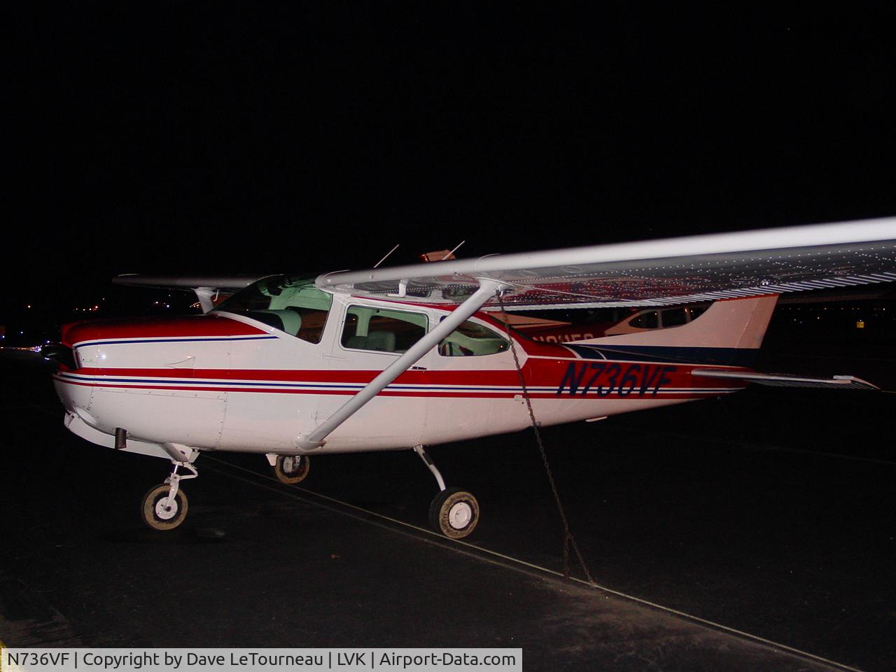 N736VF, 1978 Cessna TR182 Turbo Skylane RG C/N R18200776, LVK at night
