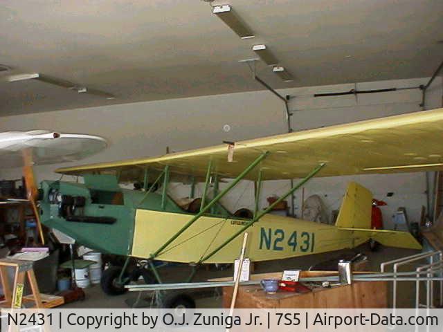 N2431, 1976 Pietenpol Air Camper C/N JNP-1, Ernie Moreno's Franklin-powered Piet