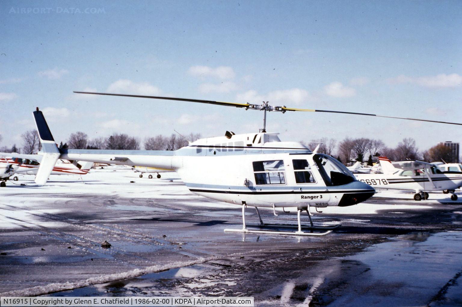N16915, 1977 Bell 206B JetRanger III C/N 2294, Photo taken for aircraft recognition training
