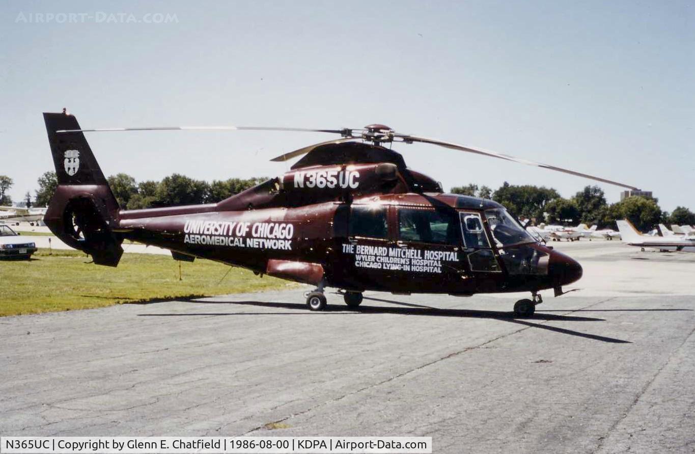 N365UC, 1983 Aerospatiale SA-365N-1 Dauphin 2 C/N 6068, Photo taken for aircraft recognition training