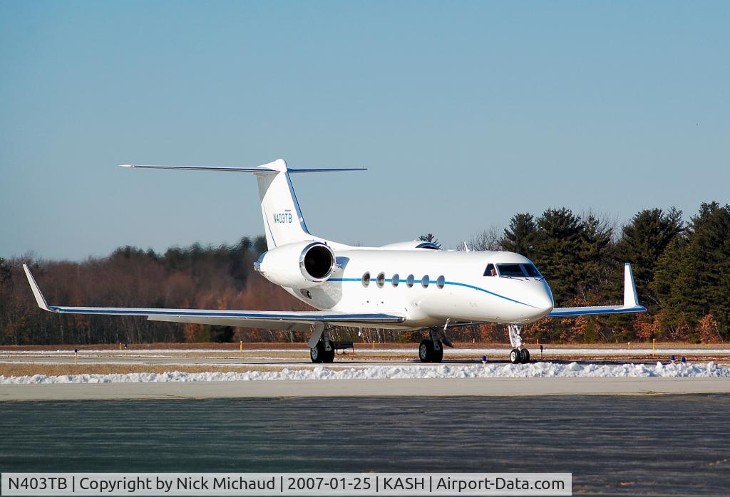 N403TB, 1992 Gulfstream Aerospace G-IV C/N 1191, A welcome visitor to ASH! First photo of it in these colors!