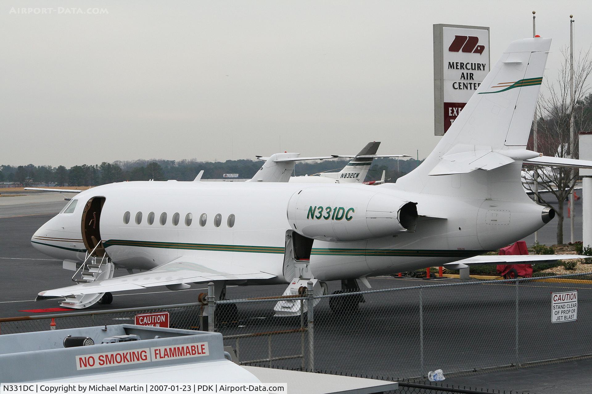 N331DC, 2007 Dassault Falcon 2000EX C/N 601, Tied down @ Mercury Air Center