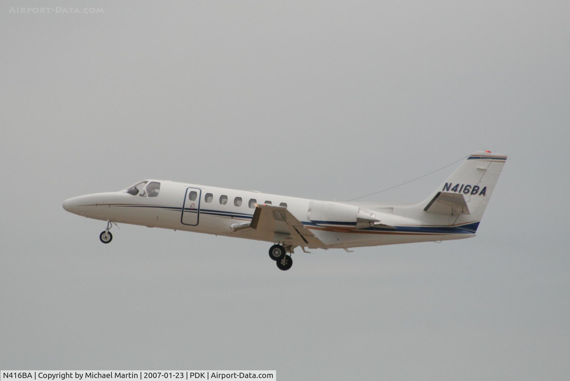 N416BA, 1996 Cessna 560 Citation Ultra C/N 560-0359, Departing PDK enroute to BKL