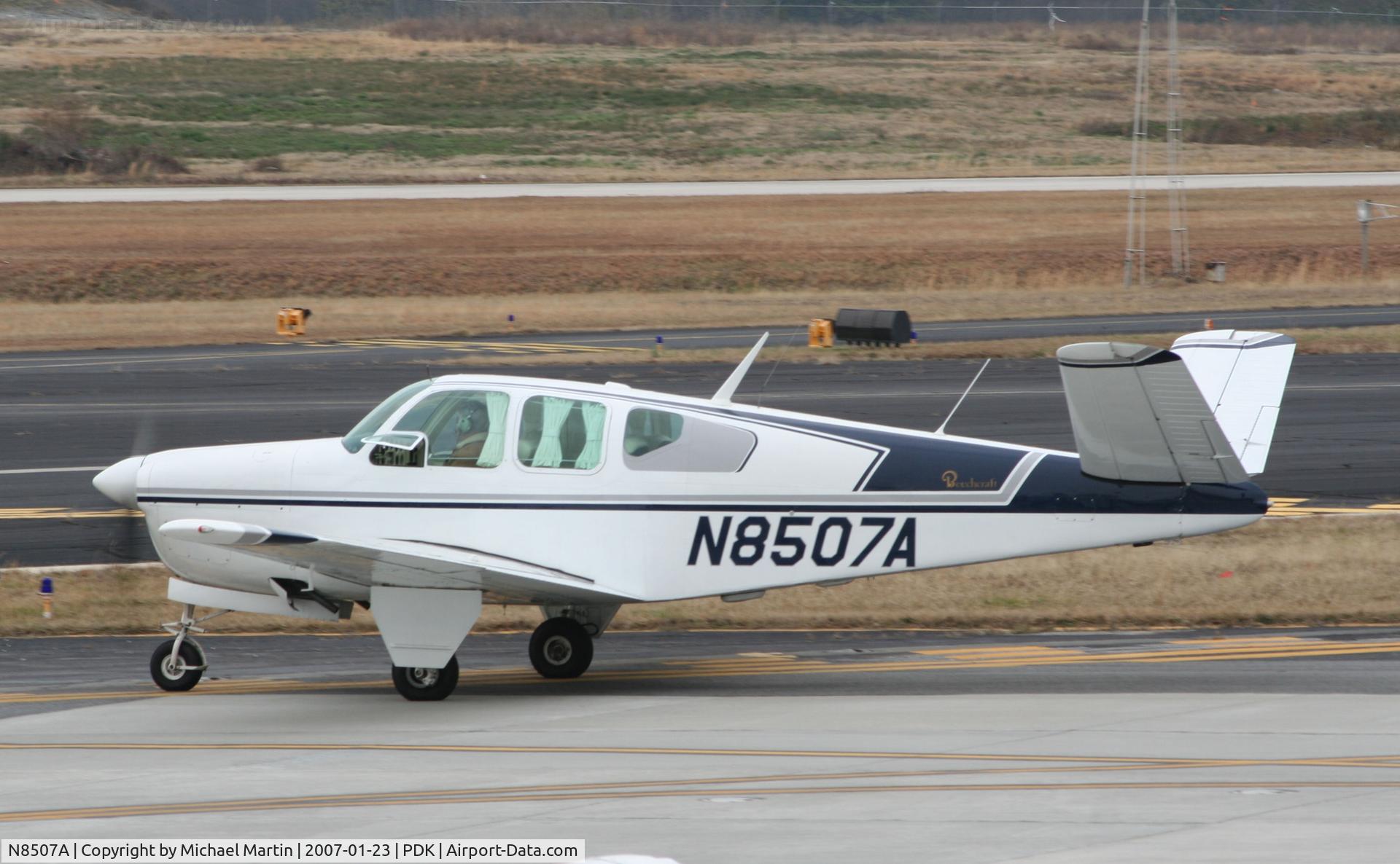 N8507A, 1949 Beech A35 Bonanza C/N D1929, Taxing to Terminal