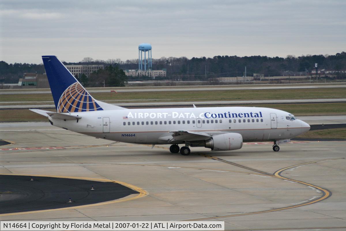 N14664, 1998 Boeing 737-524 C/N 28925, Continental 737-500