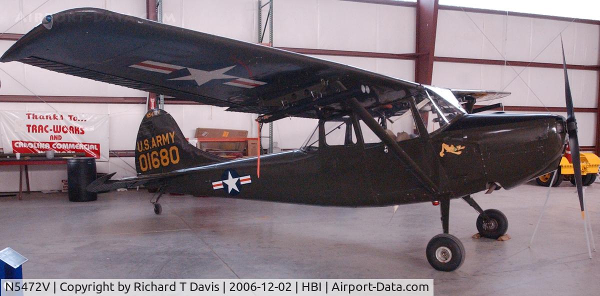 N5472V, Cessna 305A C/N 21410, Cessna 305A in the North Carolina Aviation Museum - Asheboro N.C.