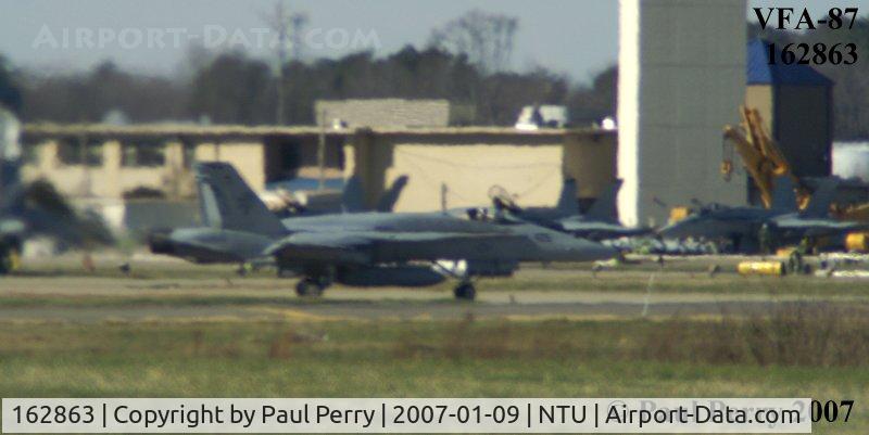 162863, McDonnell Douglas F/A-18A Hornet C/N 0400, AJ-405, another War Party bird, getting ready to get aloft