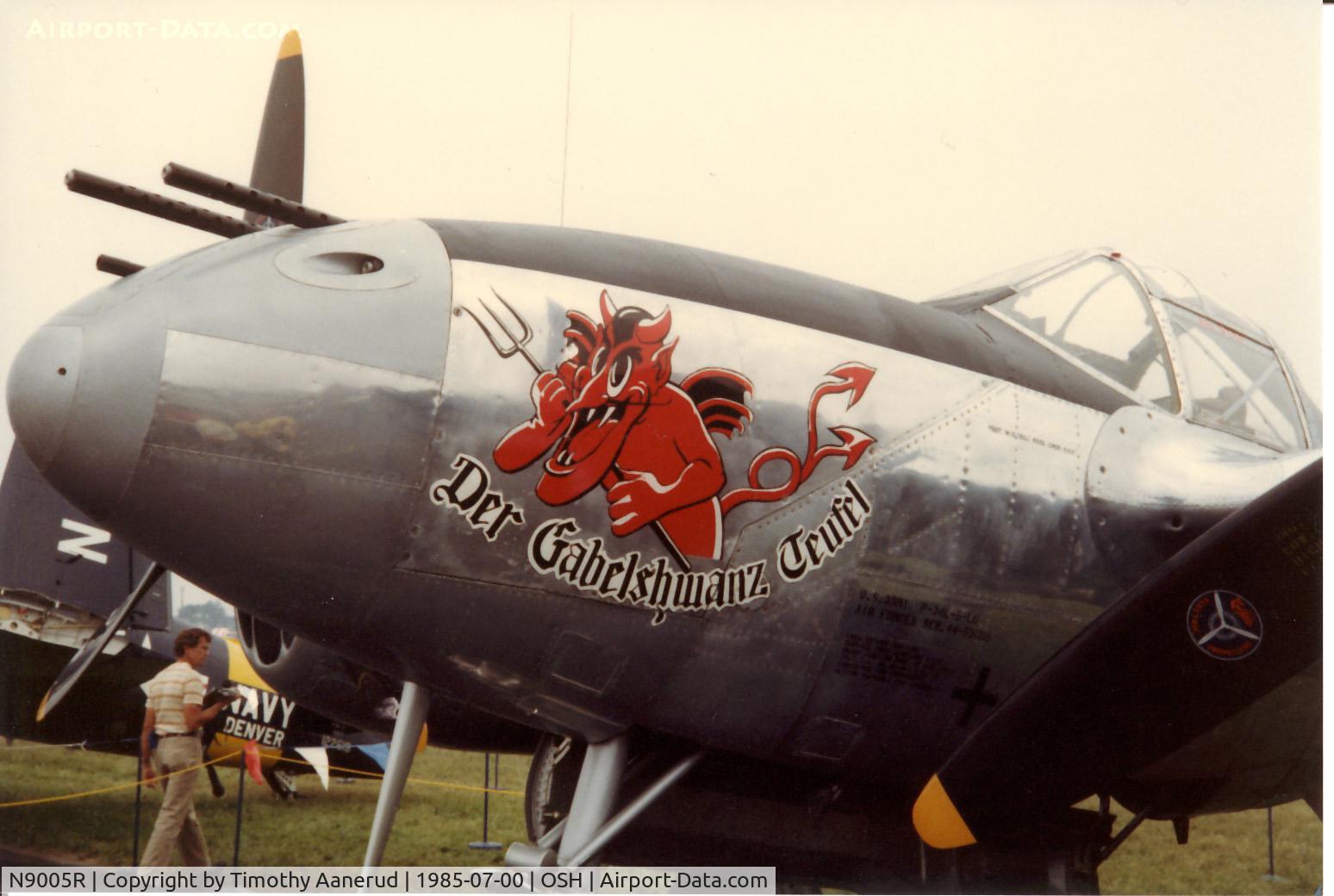 N9005R, 1944 Lockheed P-38M C/N 44-53095, Oshkosh 1985, Serial #: 44-53095