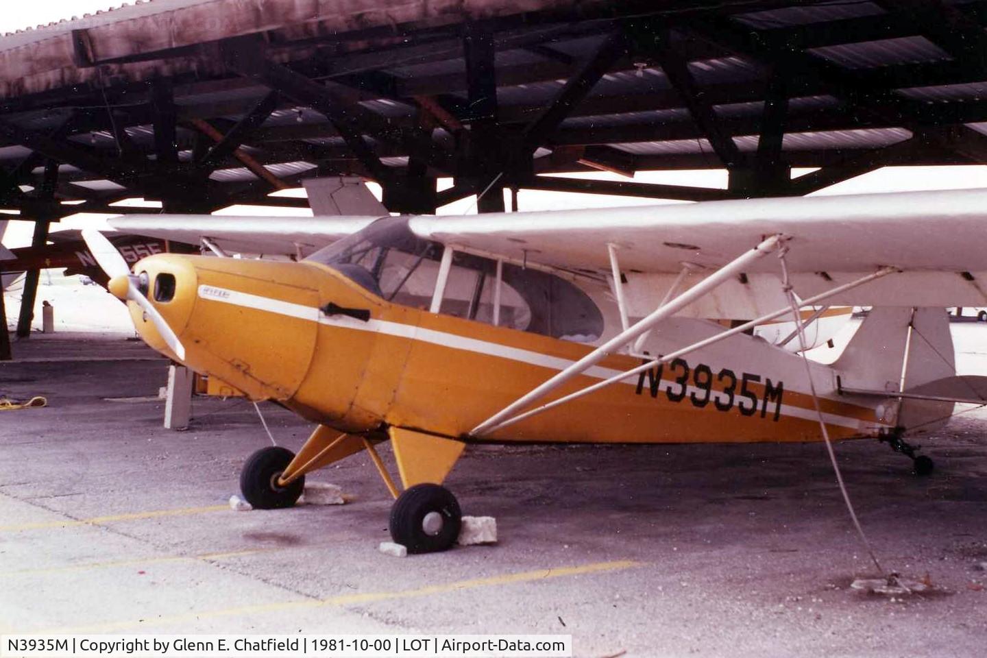 N3935M, 1947 Piper PA-12 Super Cruiser C/N 12-2823, Photo taken for aircraft recognition training