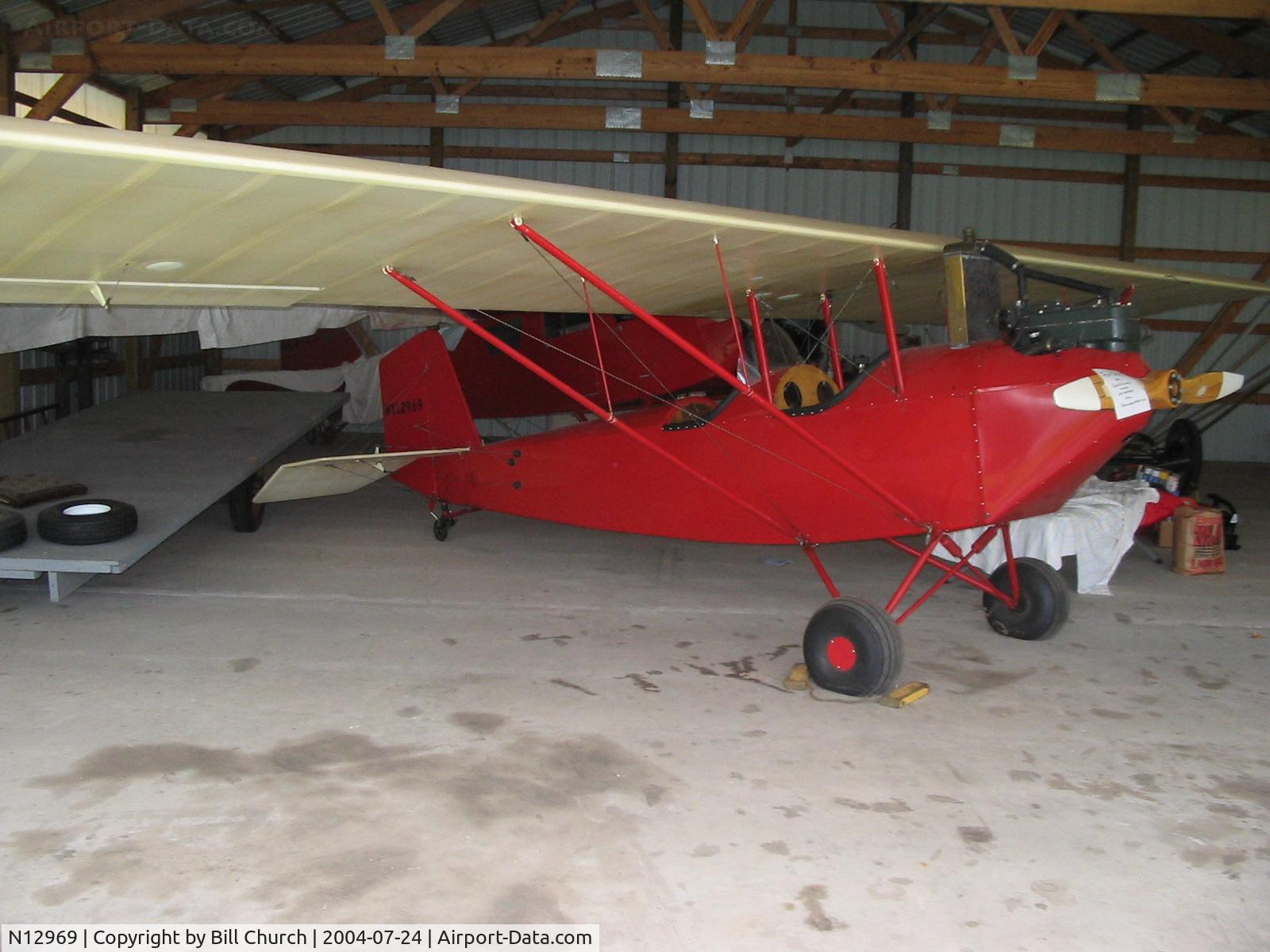 N12969, 1964 Pietenpol Air Camper C/N CJBFW-1-64, NX12969 in the hangar