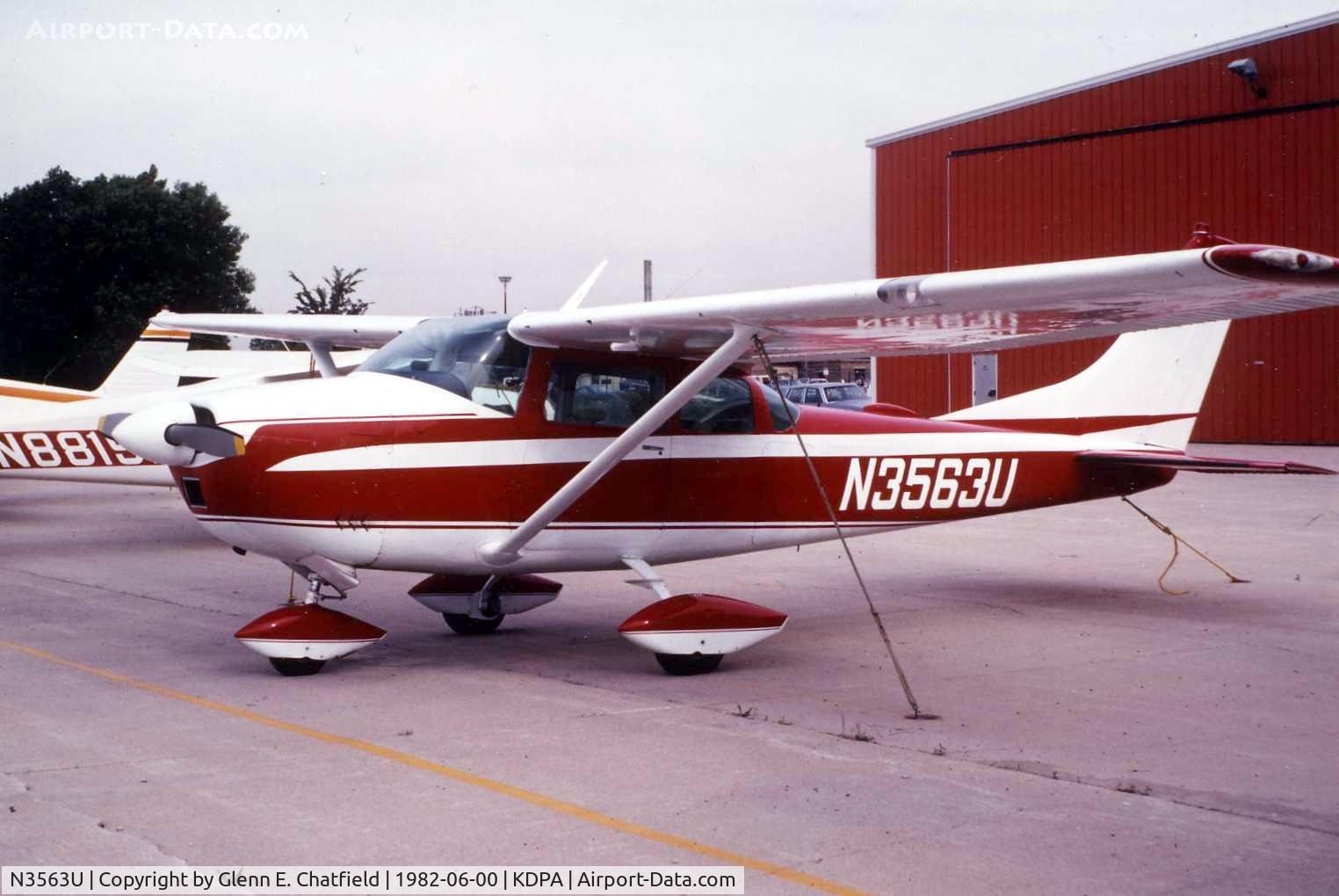 N3563U, 1963 Cessna 182F Skylane C/N 18254963, Photo taken for aircraft recognition training