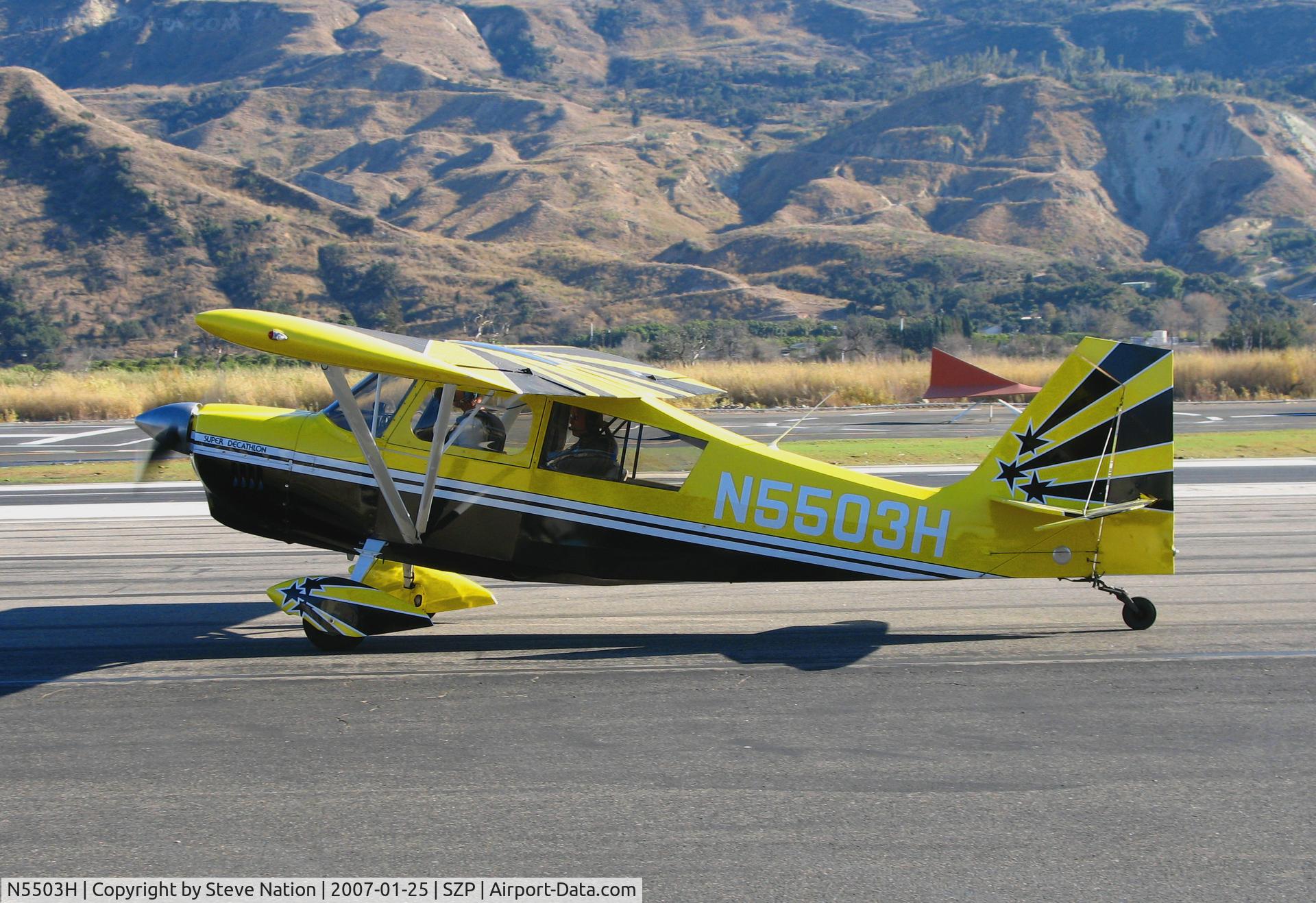 N5503H, 1978 Bellanca 8KCAB Super Decathlon C/N 413-78, Monair LLC 1978 Bellanca 8KCAB taxying @ Santa Paula Airport, CA